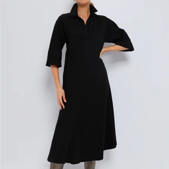 Tuckernuck womens black Elliott 3/4 sleeve collar
Midi dress S NWT - Picture 1 of 9
